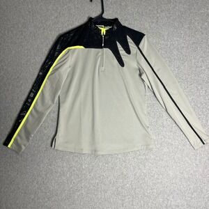 Jamie Sadock Women's Gray & Black Long Sleeve 1/4 Zip Golf Pullover‎ Size XS